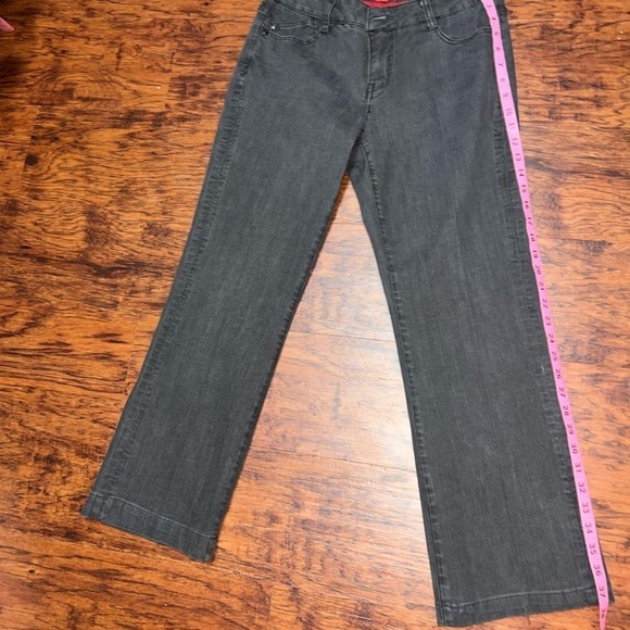 Vintage Wide-Leg Bootcut Boogie Black Jeans, Sasson Ooh La La, Women’s Size 10 - Picture 6 of 11